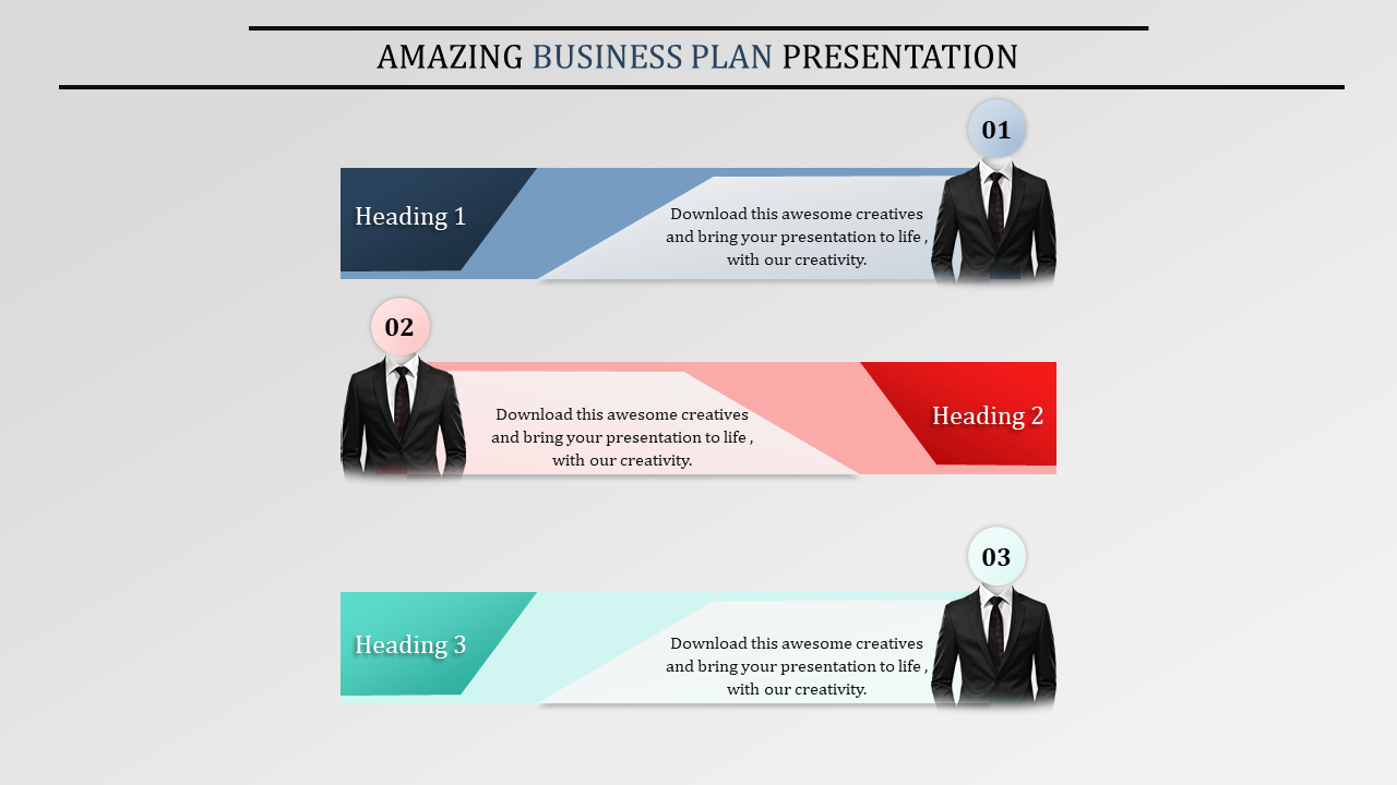 Free - Attractive Business Plan Template PowerPoint Slide